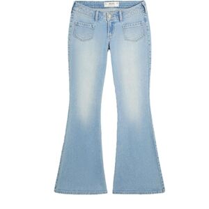 Hollister Ultra Low Rise Front Pocket Flare Jeans - Size 6 Regular {28" Waist}